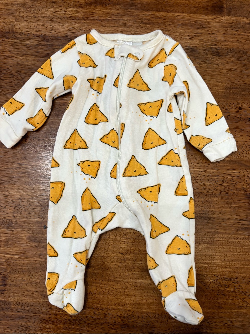 Gerber Footed One-Piece with Chip Print
